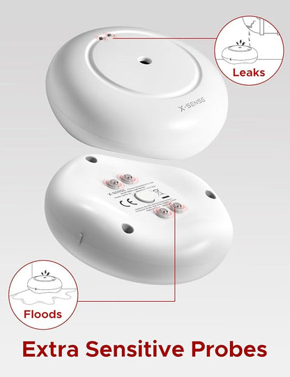 X-Sense Wi-Fi Water Sensor, Accessory for SWS54 Water Sensor Kit, SBS50 Base Station Required, Model SWS51, 1-Pack