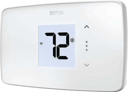 Sensi Lite Smart Thermostat, Programmable, WiFi, Easy DIY, Works With Alexa, ENERGY STAR Certified, ST25W, Most Systems C-Wire Not Required, C-Wire needed with Heat/Cool Only & Heat Pump System -White
