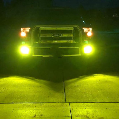 Alla Lighting 889 881 LED Fog Lights Bulbs 3000lm Extreme Super Bright 898, 3K Amber Yellow