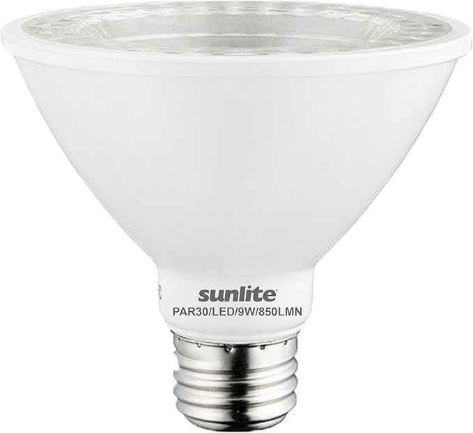 Sunlite LED PAR30 Short Neck Flood Light Bulb, 9 Watt, (75W Equivalent), 850 Lumens, Medium Screw (E26) Base, Dimmable, ETL Listed, 4000K Cool White, 6 Count
