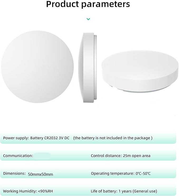 Smart Knob Scene Switch for Automation Compatible with Zigbee Gateways - Wireless Control Module - Battery Powered Controller for Appliances and Lighting Systems