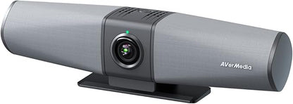 AVerMedia PA511D- 4K Video Conference Camera, Speakerphone, Echo Cancellation, Autoframing, Zoom Certified, Wired Network and One Cable Connection - Webcam for PC, Tripod & Monitor