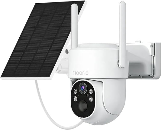 Noorio Solar Security Cameras Wireless Outdoor, 5G & 2.4G WiFi Cameras for Home Security, 1080P Battery Powered Outdoor Camera, Expandable Local Storage, AI Human Detection, Color Night Vision, SD200