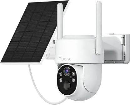 Noorio Solar Security Camera Outdoor, 1080P Wireless Camera, Dual WiFi
