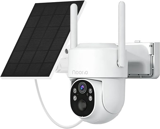 Noorio Solar Security Camera Outdoor, 1080P Wireless Camera, Dual WiFi