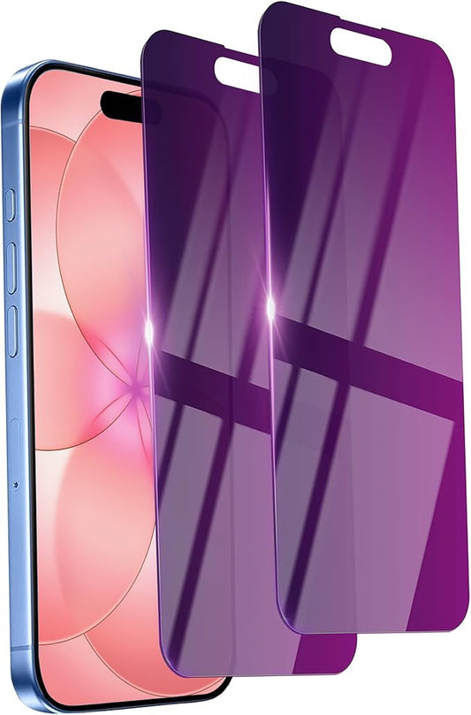 2 Pack Privacy Screen Protector for iPhone 17e Tempered Glass 6.1'' Private Saver Anti-Spy Eye Protection Anti-Scratch Full Coverage No Bubble