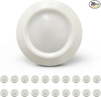 Sea Gull Lighting 14550S-15 Generation Lighting Traverse Lyte Round 6 in. 3000K, Canless Integrated LED Recessed Light, 925 Lumens, 90 CRI, T24 Complaint, Wet Rated in White Finish (20 Pack)