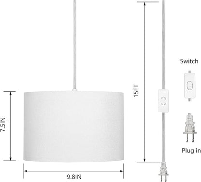 2pcs Plug in Pendant Light, Hanging Lamp with RGB Smart Bulb, Hanging Lights with Plug in Cord Hanging Lights for Bedroom Kitchen Dining Living Room Pendant Lights Fixture
