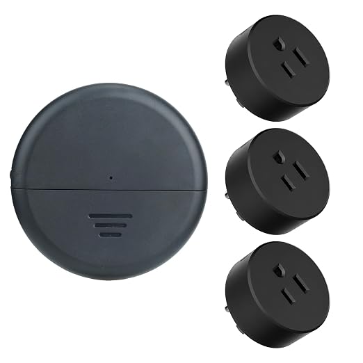Greencycle Black Wireless Motion Sensor Outlet 3 Plugs,Auto On/Off Switch | No Wiring Needed PIR Sensor,4 Timer Settings,Adjustable Detection Range,15A 1875W LED for Garage,Closet,Hallway,Basement