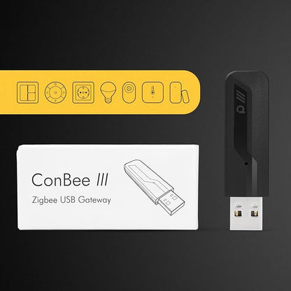 ConBee III - Universal Zigbee 3.0 USB Gateway dongle, incl. deCONZ & Phoscon App, Home Automation, Home Assistant, ioBroker, Zigbee2MQTT