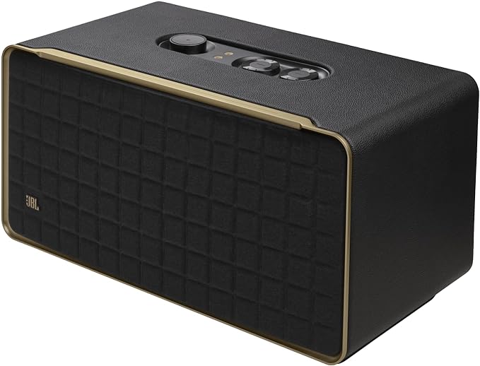 JBL Authentics 500 - Smart Home Speaker - Black | Superb sound and performance with Dolby Atmos Music, Inspired by retro design, Music streaming services via built-in Wi-Fi