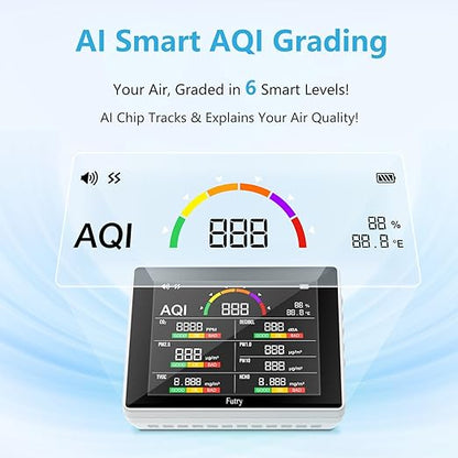15 in 1 Air Quality Monitor Indoor with Large Display
