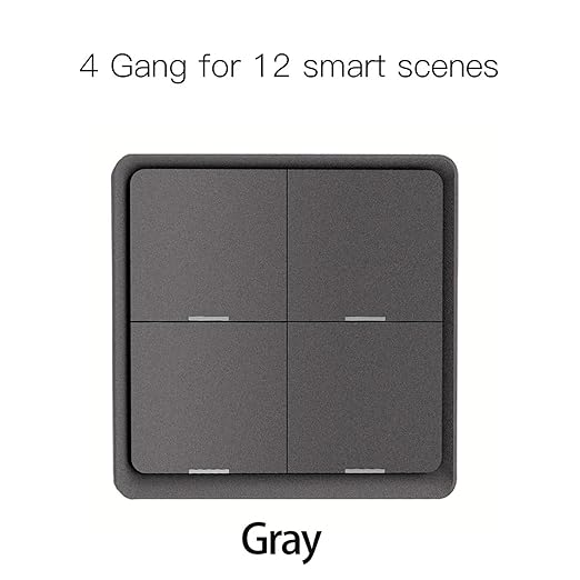 Wireless Scene Switch 12 Control Modes Handheld Push Button Setup Home Automation Smart Devices(3 Gang White Switch)