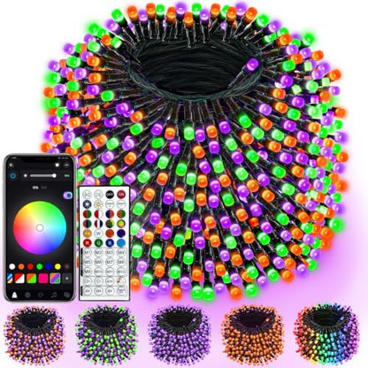 600LED Smart RGB Color Changing String Lights 210FT Halloween Lights App
