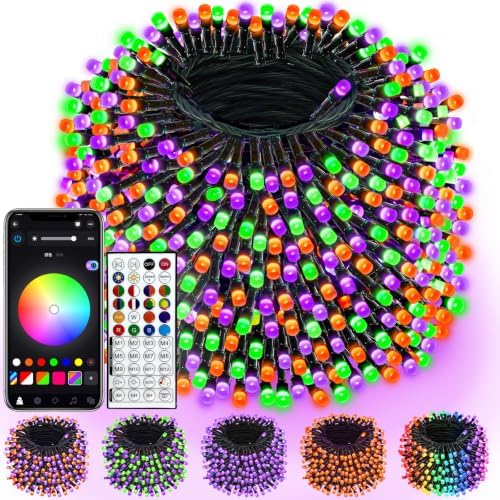 600LED Smart RGB Color Changing String Lights 210FT Halloween Lights App