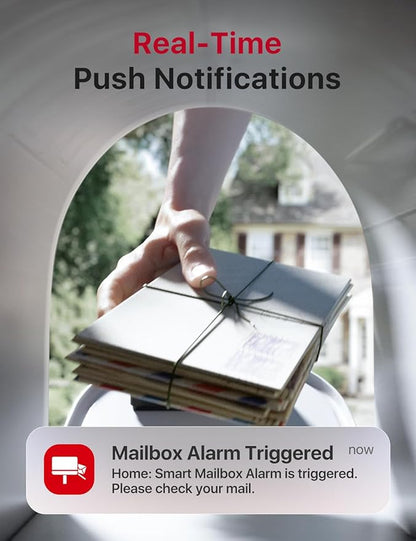 X-Sense Smart Mailbox Alarm, Requires SBS50 Base Station, Wireless Long Range Mailbox Alert, Mailbox Sensor for Delivered Mail, SMA51