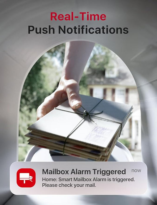 X-Sense Smart Mailbox Alarm, Requires SBS50 Base Station, Wireless Long Range Mailbox Alert, Mailbox Sensor for Delivered Mail, SMA51