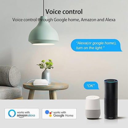 Smart Hub Zigbee 3.0 Hub Gateway: WiFi Smart Home Bridge Wireless Remote Controller, App& Voice Control, Compatible with Alexa/Google Home,Work with All Tuya ZigBee 3.0 Smart Products
