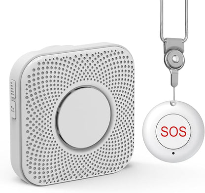 XUK Wireless Nursing Call System for Elderly Monitoring Includes 1 SOS Call Button and 1 Receiver Nurse Call Alarm Home Elderly Call Button with 500+ FT Reception Range Suitable for Seniors/Patients