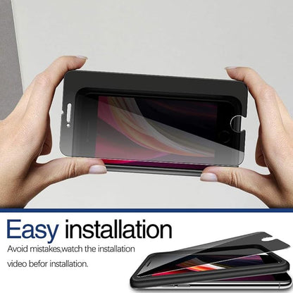 3-Pack Privacy Screen Protector for iPhone SE 2020, Anti Spy Tempered Glass Film, Touch Sensitive, Bubble-Free, Case Friendly [with Easy-Installation Tool][4.7 inch]