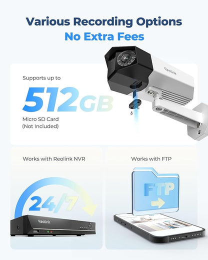 REOLINK Duo 2 PoE Bundle RLA-PI1, One Cable Offer Both Power and Data, Color Night Vision, 2 Way Talk, Smart Detection, 8MP HD Security Camera System