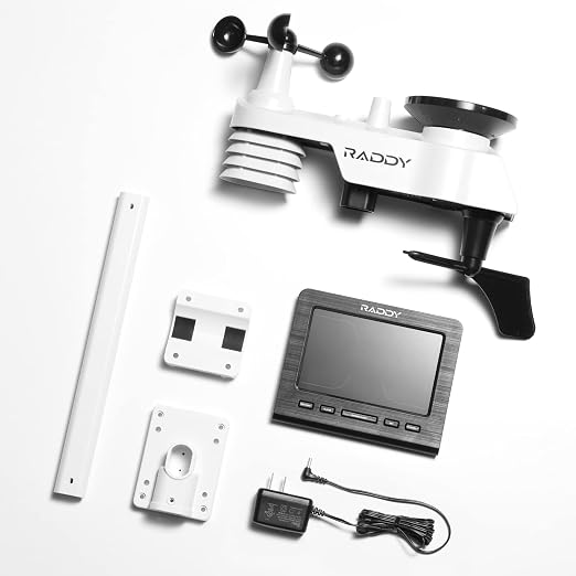 Raddy WF-100C Lite Wireless Weather Station, Indoor Outdoor