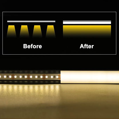 VST 10pack 3.3ft LED Channel, V Shape Diffuser, Aluminum Channel System with Milky Cover, End Caps and Mounting Clips, Aluminum Profile for LED Strip Light Very Easy Installation