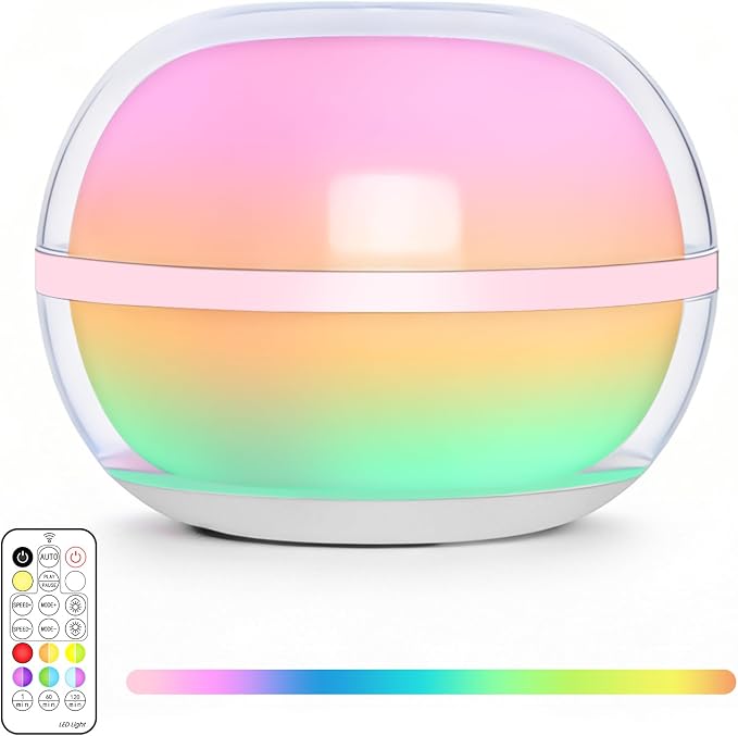 LOFTEK Sphere Night Light,Magnetic Rechargeable,Color Change Ambient Light | Stepless Dimming, Auto Timer, Decorative Mood Light, Hangable, IP65 Waterproof for Indoor Outdoor use, Gift