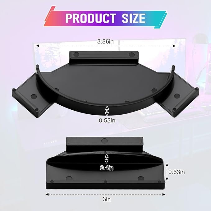 Upgraded Brackets Set for Philips Hue Play Gradient Light Strip, LED Light Strip Mounting Clips Kit with Strong 3M Adhesive, Compatible with 55" 65" 75" Hue TV Lightstrip 6 PCS Holder Set