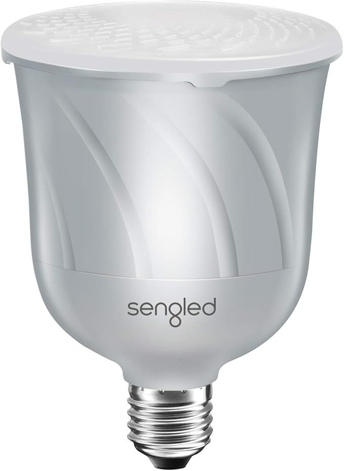 Sengled+ C01-BR30SP Pulse Dimmable LED Light Bulb with a Built-In Wireless Bluetooth JBL Speaker, Satellite Bulb, Pewter