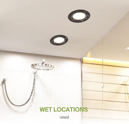 ASD 6 Pack Bronze 4 Inch Retrofit LED Recessed Light - 9W 2700K-5000K 700LM Retrofit LED Recessed Lighting 4 Inch, Dimmable Bronze Recessed Lights, Wet Rated Baffle Trim Can Lights, UL