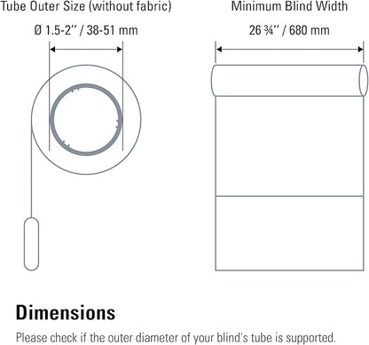Eve MotionBlinds (Matter) Upgrade Kit for Roller Blinds – Motor to Upgrade existing Indoor Blinds, Open/Close Automatically, Control via Voice/app, Schedules & Scenes, Requires Thread Border Router
