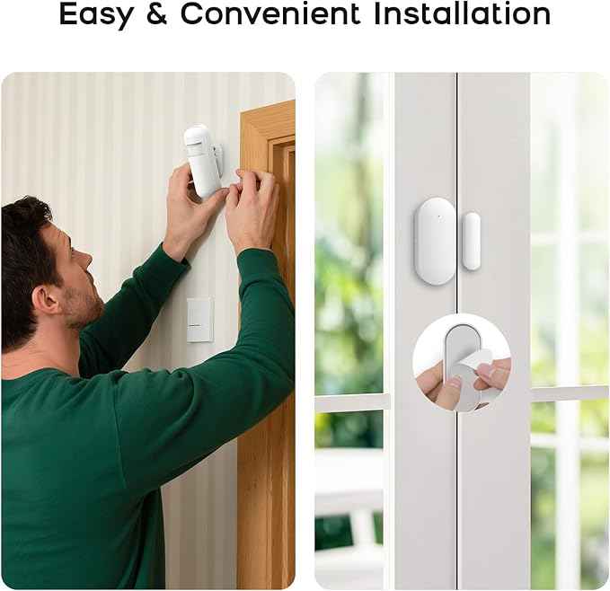 21Piece Wireless Home Security Systems,WiFi+4G App Control withReal-Time Alert & Auto Alarm Dial Home Alarm System,No Monthly Fees with Door and Window Alarms,Compatible with Alexa for Apartment