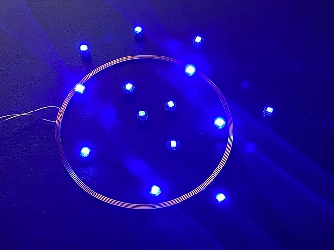 Taidacent 80mm Remote 5V Wireless LED Coil and 10PCS Colorful Wireless LEDs Wireless LED Induction Wireless Charging Module (Only 10 Blue Wireless LEDs Without Transmitter Coil)