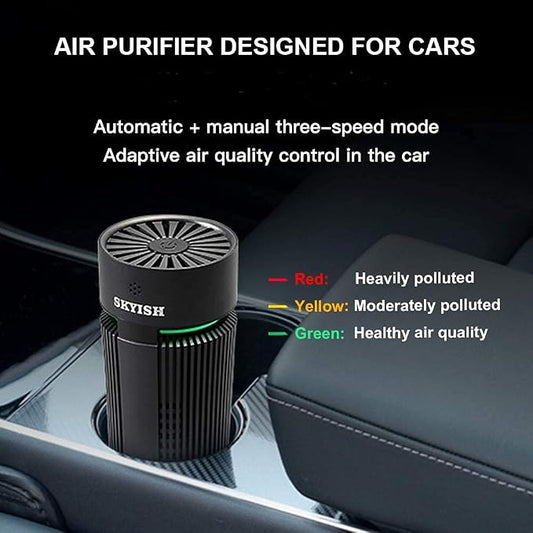 Air Purifier, True HEPA Filter, Auto Control plus Air Quality Monitor, Quiet in Car/Home, Three Purification Modes（SK-60）