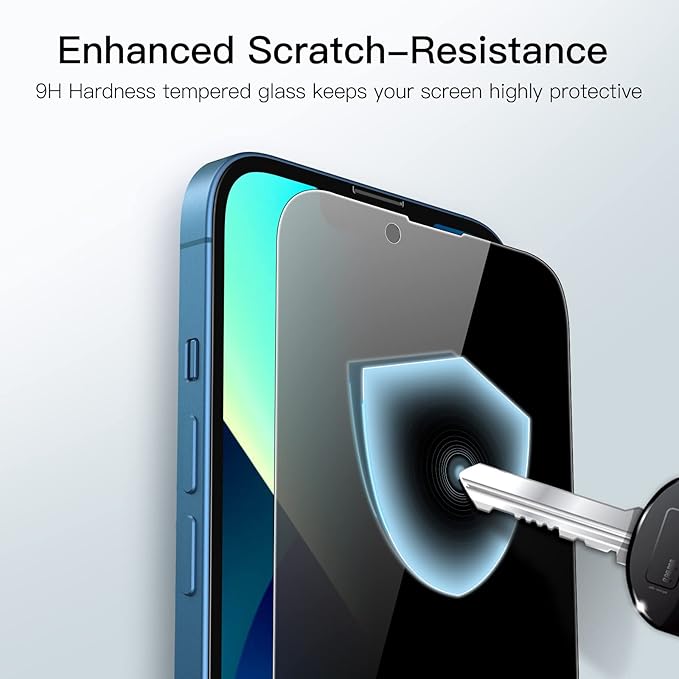 JETech Privacy Full Coverage Screen Protector for iPhone 13 mini 5.4-Inch, Anti-Spy Tempered Glass Film, Edge to Edge Protection Case-Friendly, 2-Pack