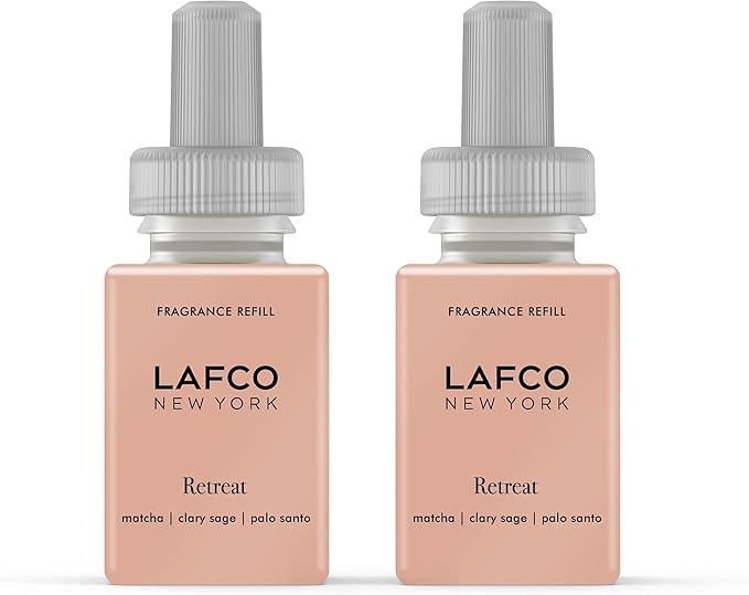 LAFCO New York Pura Smart Device Refill, Retreat - Pack of 2 - Vial Delivers Up to 2 Weeks of Fragrance Life - Made in the USA