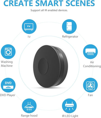 Smart IR Remote Control, 2.4G WiFi Universal Smart Home Hub, WiFi Smart Controller for Home Automation,Air Conditioner, TV, Ceiling Fan, Curtain Remote, Compatible with Alexa, Google Assistant