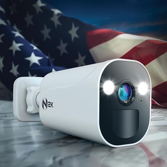 Night Owl Wire Free 2K HD Indoor/Outdoor Deterrence Cameras with 2-Way Audio (2-Pack)