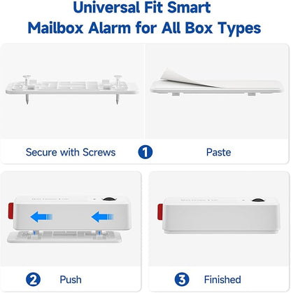WiFi Mailbox Chime with Wireless, Smart Mailbox Alarm Sensor for Delivered
