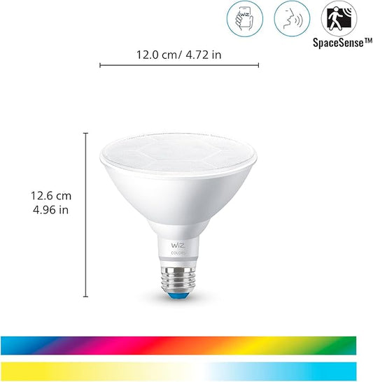 iZ Connected 120W PAR38 LED Smart Light Bulbs - 3 Pack - Connects to Your Wi-Fi - E26 Smart Bulb - Control with Voice or App + Activate with Motion - Matter Compatible
