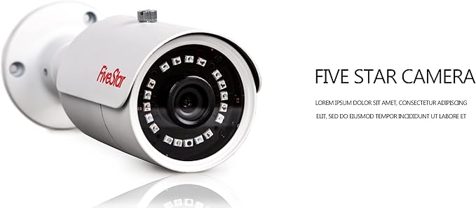 Five Star 4K Professional Security Metal Camera System, 1pc H.265+ 5MP Smart Detection AI Camera & 7pcs 5MP PoE Security Cameras Wired with 4K 8CH NVR with 2TB HDD for 24-7 Recording, IP66
