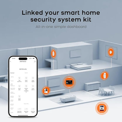 LWOHSI Alarm System for Home Security,WiFi+GSM 4G Wireless Alarm System with Phone APP Alert,Door/Window Sensor,Remote,Compatible with Alexa and Google for Home,Apartment,Office (A108F-US-D)