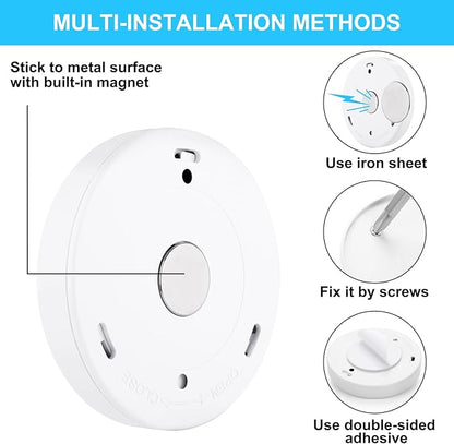 Mlambert 4 Pack Motion Sensor LED Night Light, Cordless Battery-Powered Stick-on Magnet Closet Lights, Safe Lights for Stairs, Cabinet, Cool White