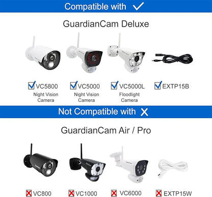 CasaCam Deluxe Wireless Security Camera System | 2 1080p Floodlight Cameras and one 7" Touchscreen Monitor | AC Powered, Two-Way Audio, Free APP, 32GB SD Card and Battery Installed, Model VS5002