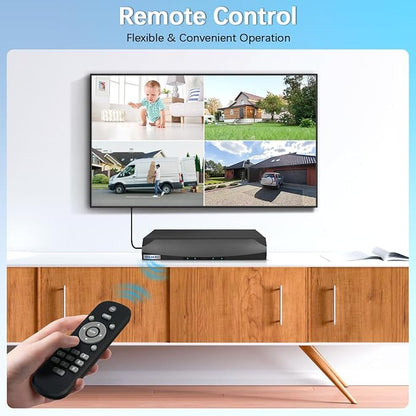 【130° Ultra Wide-Angle & 90 Days Storage】 Outdoor Wired Security Camera System, Wired Home Security Camera System, Home Video Surveillance System