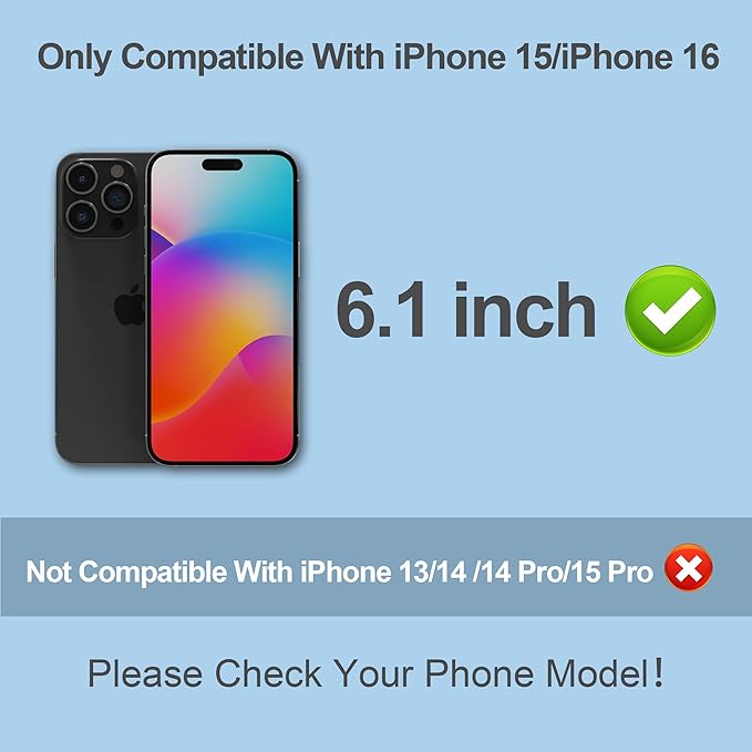 PDDKISS Compatible for iPhone 15/iPhone 16 Privacy Screen Protector Tempered Glass 6.1 Inch, Purple Gradient Anti Spy Anti Blue Light HD Easy Installation