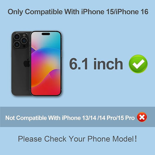 PDDKISS Compatible for iPhone 15/iPhone 16 Privacy Screen Protector Tempered Glass 6.1 Inch, Purple Gradient Anti Spy Anti Blue Light HD Easy Installation