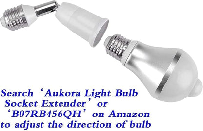 Aukora Motion Sensor Light Bulbs 4-Pack, 12W (100-Watt Equivalent) E26 Motion Activated Dusk to Dawn Security Light Bulb Outdoor/Indoor for Front Door Porch Garage Basement Hallway Closet(Cold White)