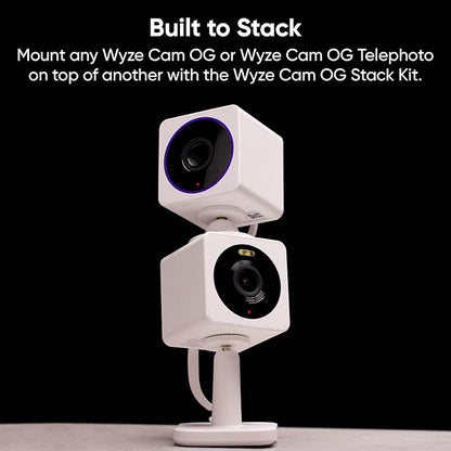 WYZE Cam OG Indoor/Outdoor 1080p Wi-Fi Smart Home Security Camera with Color Night Vision, Motion Detection, 2-Way Audio, Compatible with Alexa & Google, Black (2-Pack), Free Expert Setup
